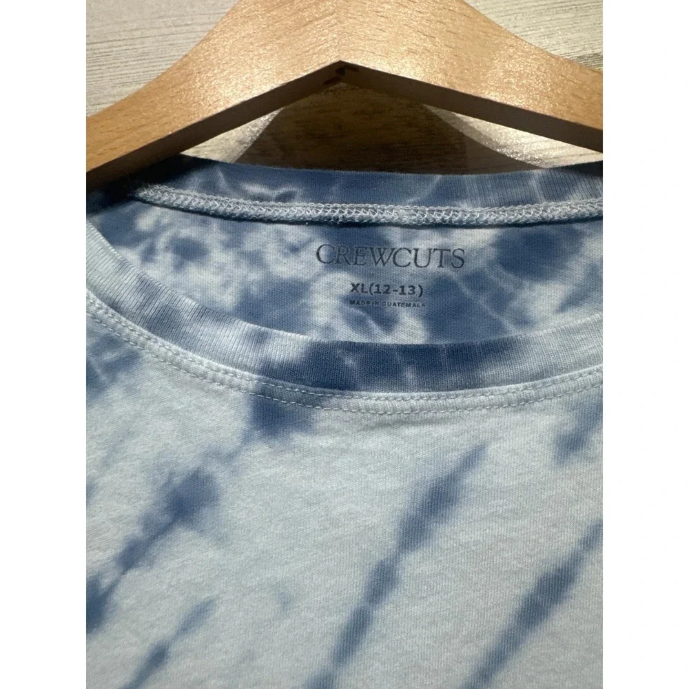 Crewcuts Art Class Outfit Girls 12 Blue Tie Dye Shirt Distressed Jeans EUC